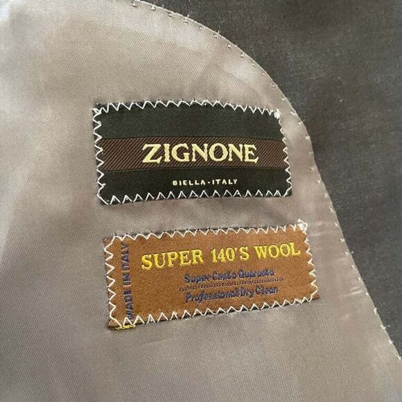 Classics by Zanetti Men's Black‎ Wool Italian Blazer Size 48R Career Business - Picture 9 of 10